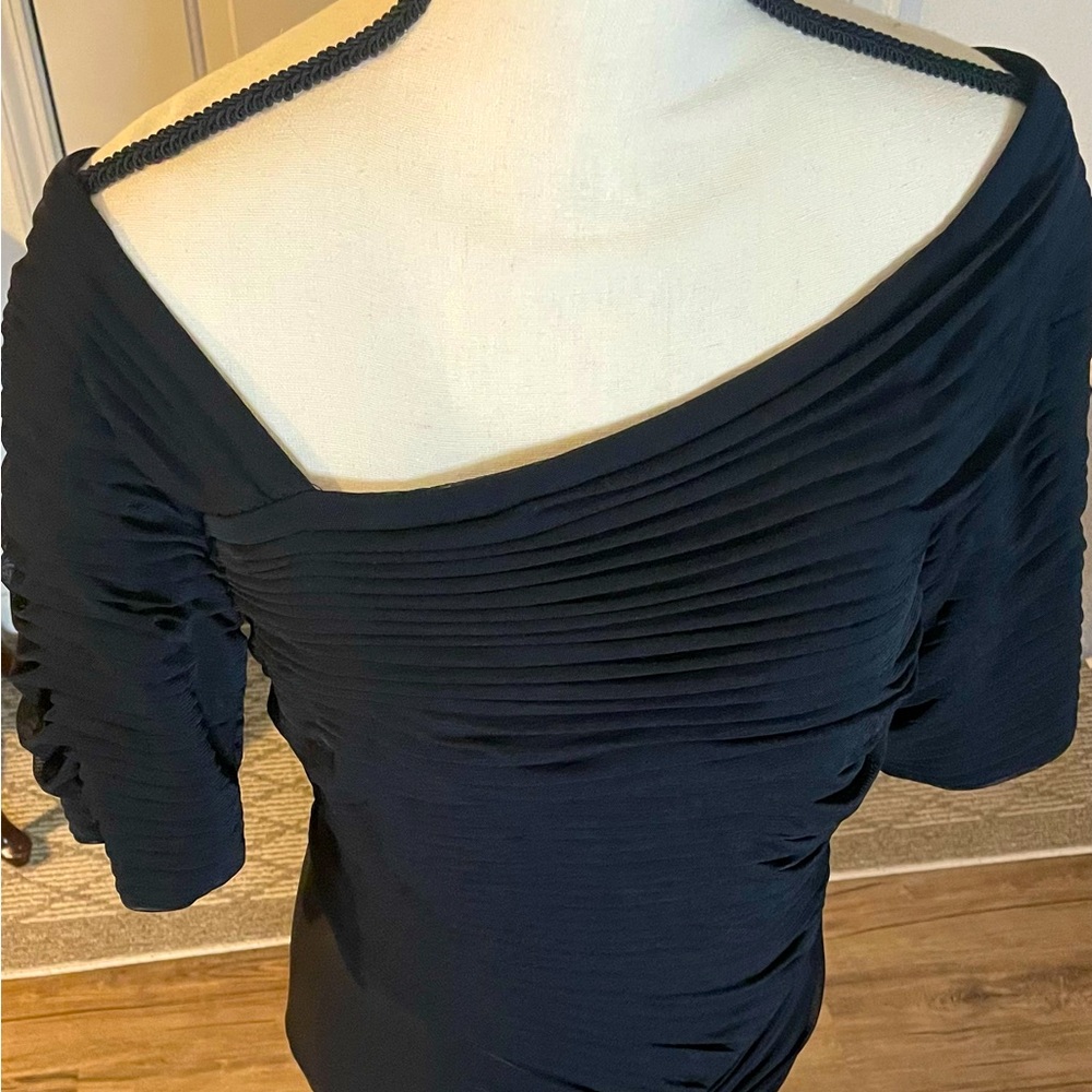 A gorgeously designed evening gown by Tadashi Shoji.